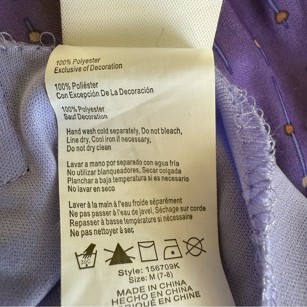 Disney Wish Purple Costume Girl’s M 7-8 Dress - Picture 10 of 11